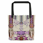 native pattern purple tote bag