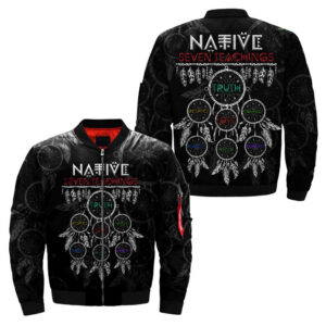 native seven teachings bomber jacket jknative 0080