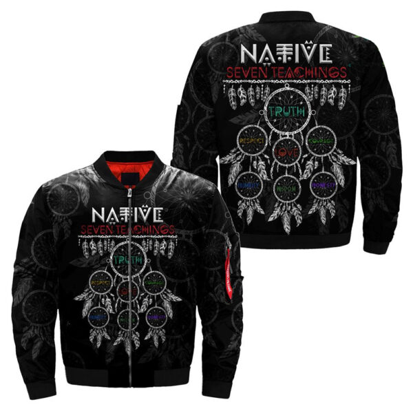 native seven teachings bomber jacket jknative 0080