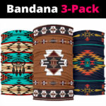 native southwest tribes native american design bandana 3 pack new