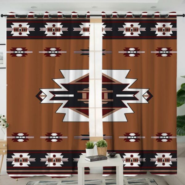 native temple native american living room curtain