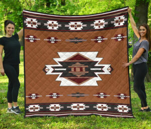 native temple symbol native american premium quilt