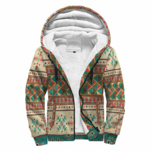 native tribes pattern native american sherpa hoodie 1