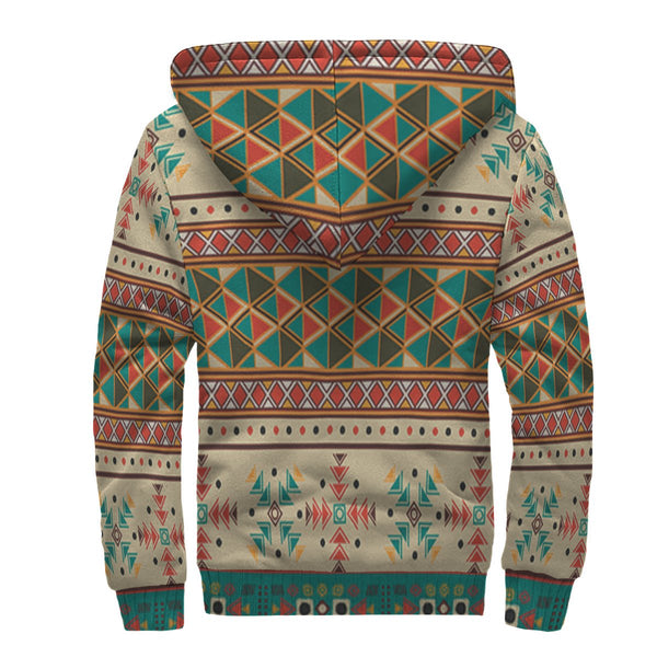 Native Tribes Pattern Native American Sherpa Hoodie - 49native.com