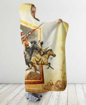 native warriors art hooded blanket 1