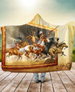 Native Warriors Art Hooded Blanket