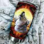 native wolf pattern tumbler