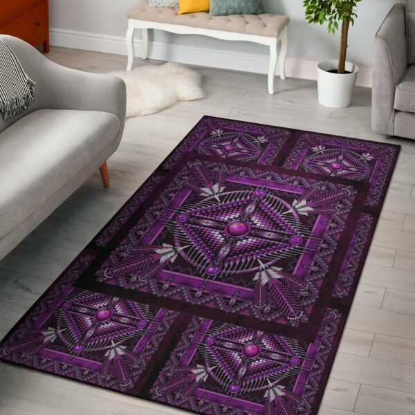 naumaddic arts light purple native american area rug