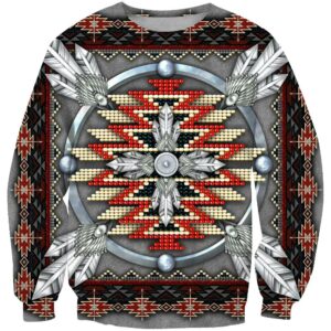 naumaddic arts native american 3d sweatshirt
