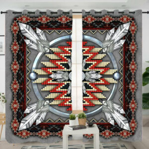 naumaddic arts native american living room curtain 1