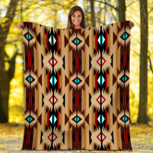 pattern cultural fleece blanket
