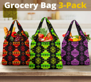 pattern grocery bag 3 pack set 27 1