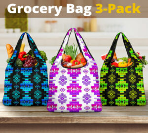 pattern grocery bag 3 pack set 28 1