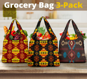 pattern grocery bag 3 pack set 31 1