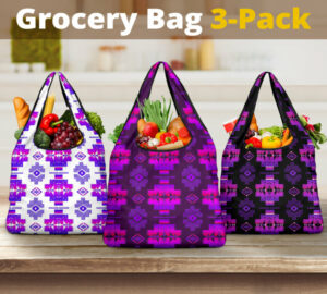 pattern grocery bag 3 pack set 33 1