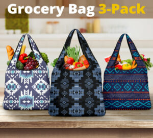 pattern grocery bag 3 pack set 35 1
