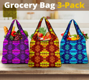 pattern grocery bag 3 pack set 37 1