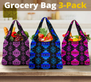 pattern grocery bag 3 pack set 39 1