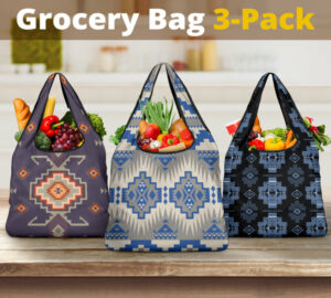 pattern grocery bag 3 pack set 40 1