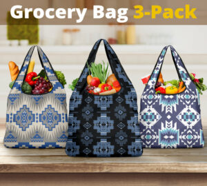 pattern grocery bag 3 pack set 42