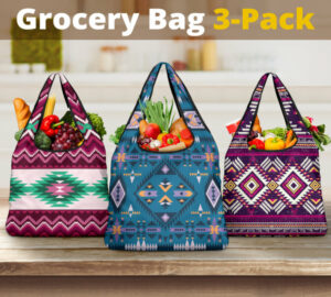 pattern grocery bag 3 pack set 46 1