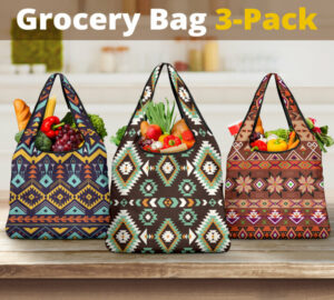 pattern grocery bag 3 pack set 52 1