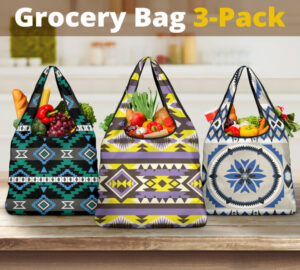 pattern grocery bag 3 pack set 57 1