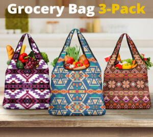 pattern grocery bag 3 pack set 58 1