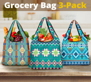 pattern grocery bag 3 pack set 59