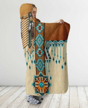 pattern native hooded blanket 1