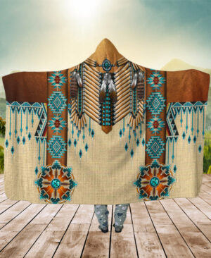 pattern native hooded blanket