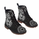 pattern native leather martin short boots 1