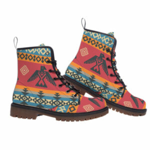 pattern native leather martin short boots 14