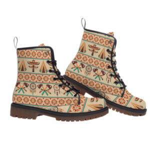 pattern native leather martin short boots 16