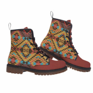 pattern native leather martin short boots 24