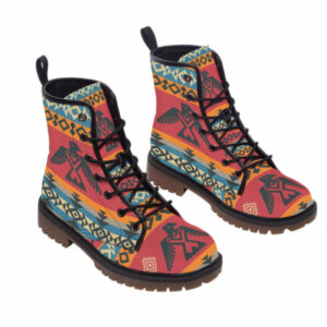 pattern native leather martin short boots 3