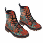 pattern native leather martin short boots 4
