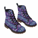 pattern native leather martin short boots 6