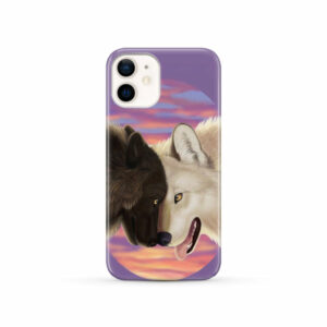 pcas01 white black couple wolves phone case 1