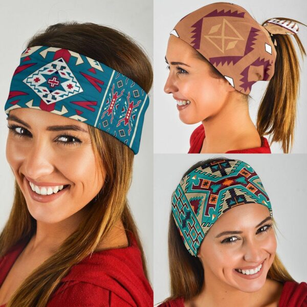 pink blue coloful design native american bandana 3 pack