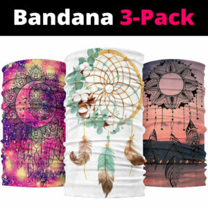 pink dreamcatcher bandana 3 pack new