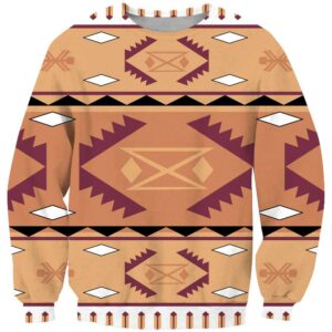 pink purple pattern native american 3d sweatshirt