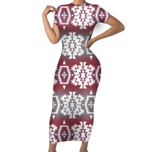 sbd0006 pattern native short sleeved body dress