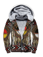 sfh0012 pattern gray native 3d fleece hoodie