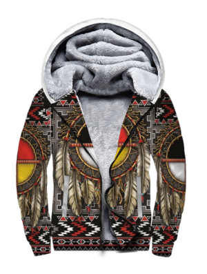 sfh0012 pattern gray native 3d fleece hoodie