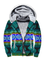 sfh0018 blue light pattern native 3d fleece hoodie