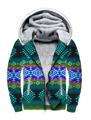 sfh0018 blue light pattern native 3d fleece hoodie