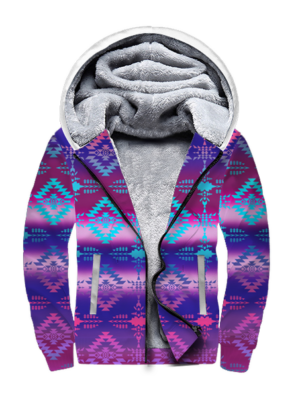 sfh0020 purple light pattern native 3d fleece hoodie 1