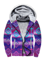 sfh0020 purple light pattern native 3d fleece hoodie
