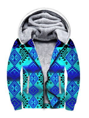 sfh0024 blue light pattern native 3d fleece hoodie 1